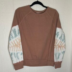Brown Tie-Dye Sweatshirt